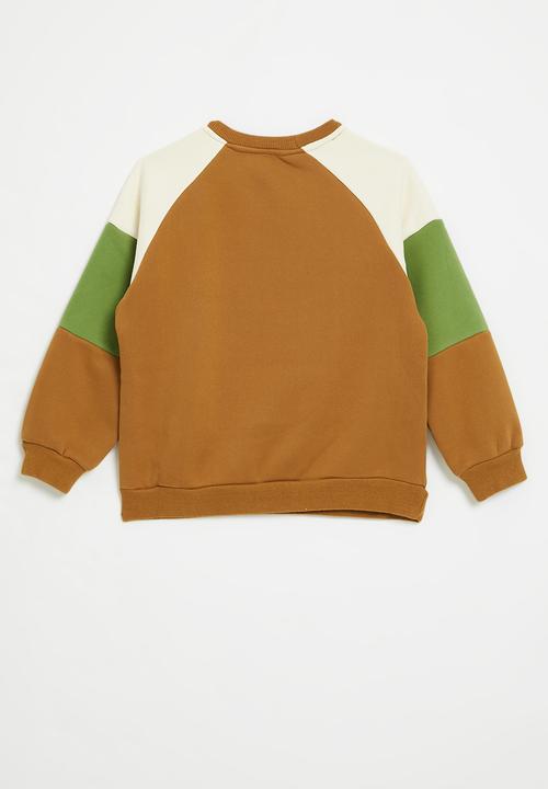 Pop Candy - Colour block sweat top -multi