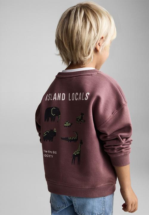 MANGO - Sweatshirt locals - dark red