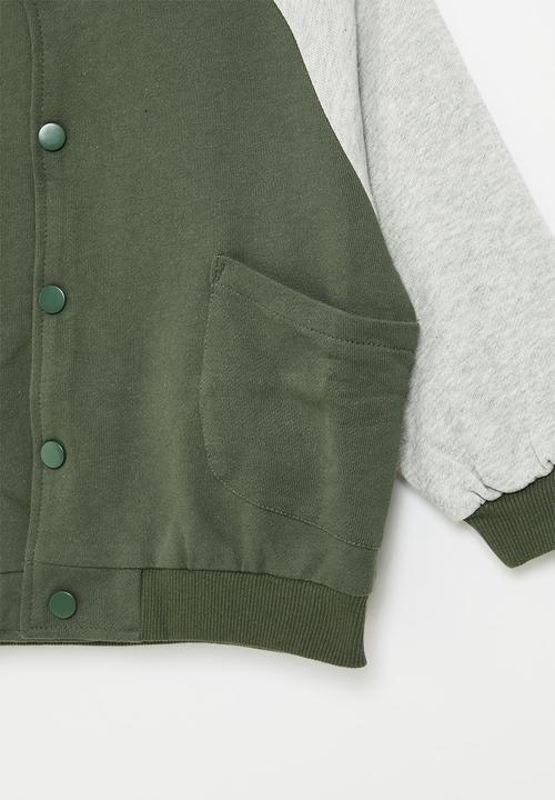Pop Candy - Button down jacket - green & grey