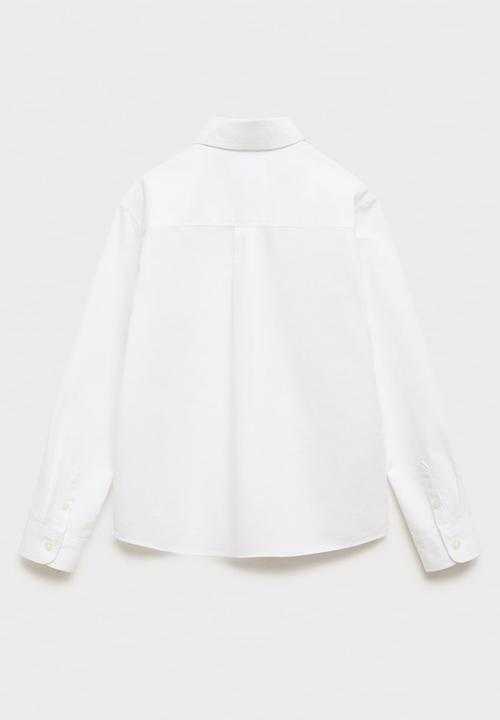 MANGO - Shirt oxford - white