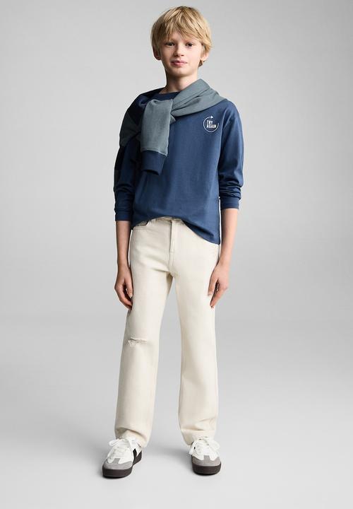 MANGO - T-shirt wifi - medium blue