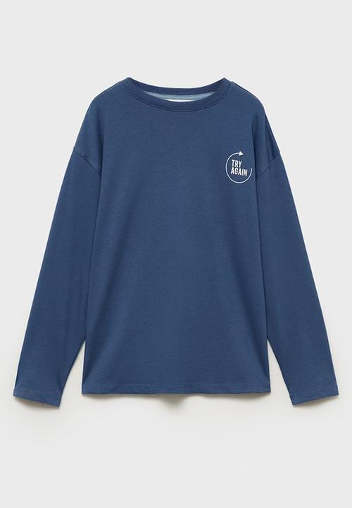 MANGO - T-shirt wifi - medium blue