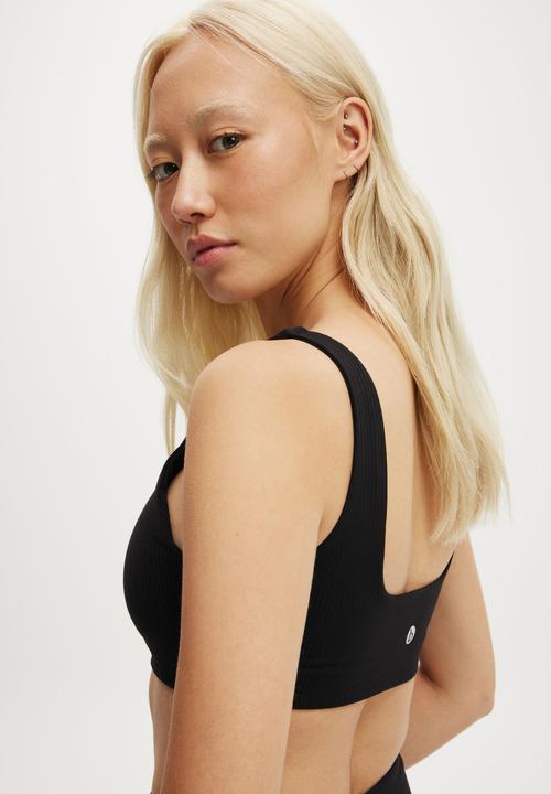 Cotton On - Reform Rib Crop - Black