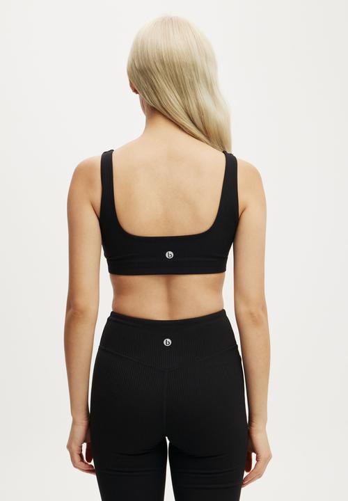 Cotton On - Reform Rib Crop - Black