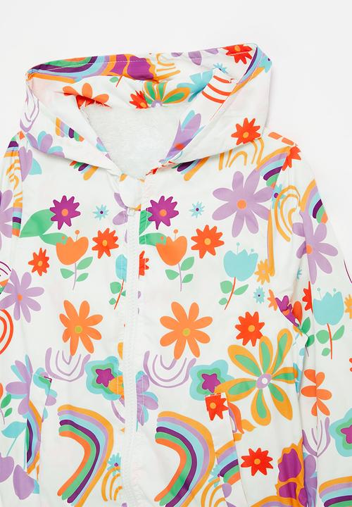 Pop Candy - Printed hooded windbreaker -multi