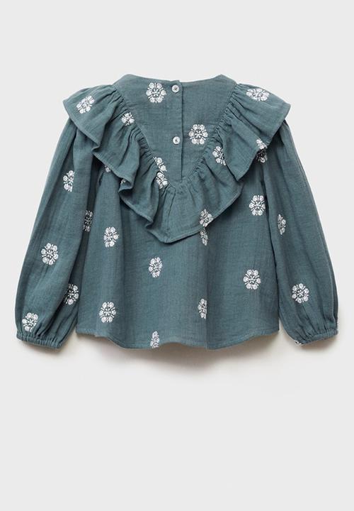 MANGO - Blouse lagonc - green