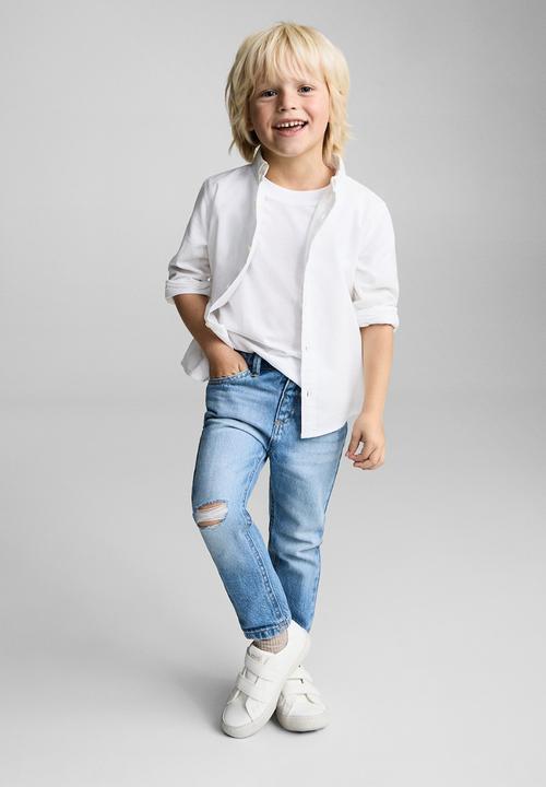 MANGO - Shirt oxfordb - white