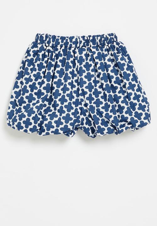 Pop Candy - Bubble shorts-blue & white