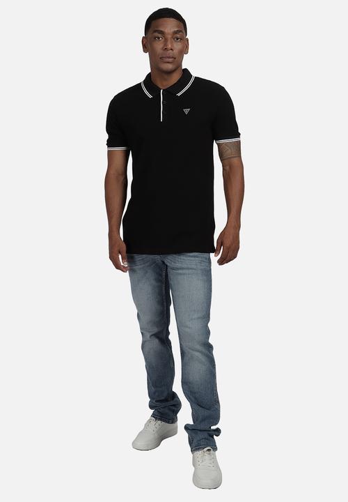 Tipped Core Polo - Jet Black