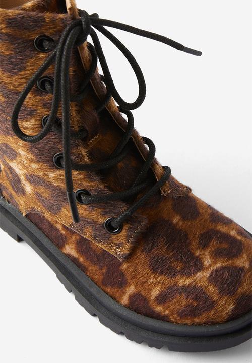 Cotton On - Combat lug boot - leopard