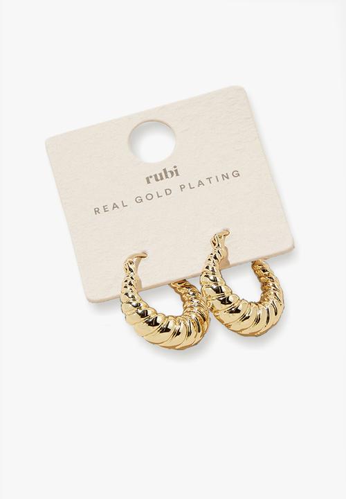 Rubi - Mid hoop earring - gold plated frenchy 