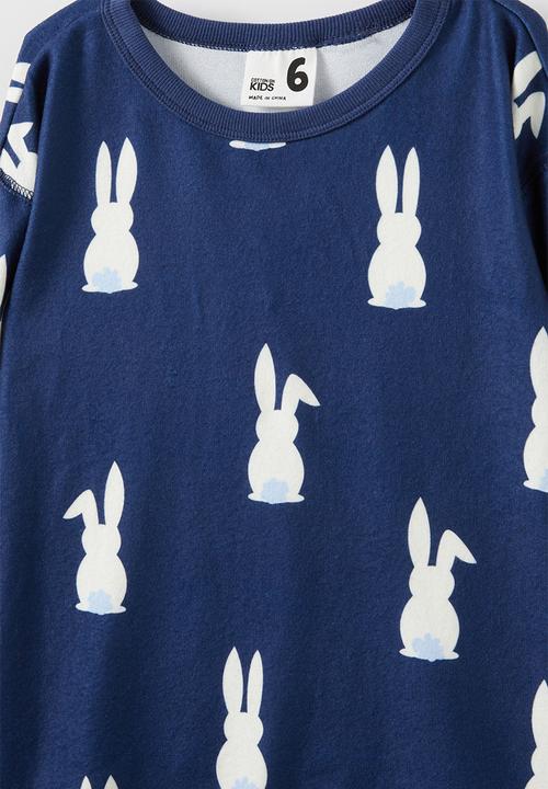Cotton On - Chuck long sleeve pyjama set - in the navy bunny