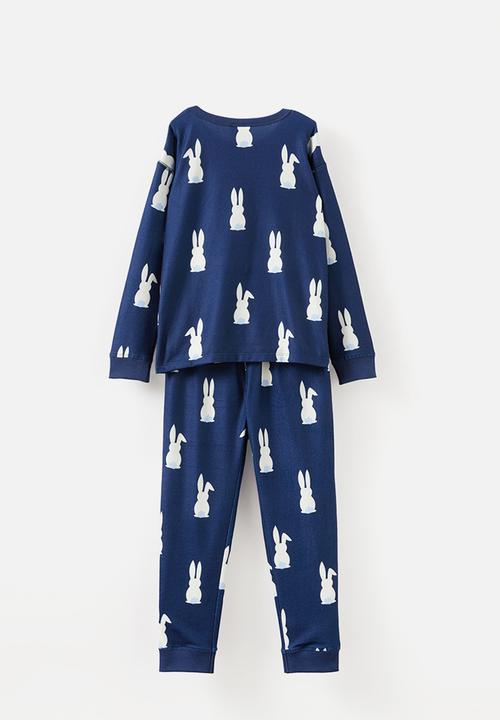Cotton On - Chuck long sleeve pyjama set - in the navy bunny