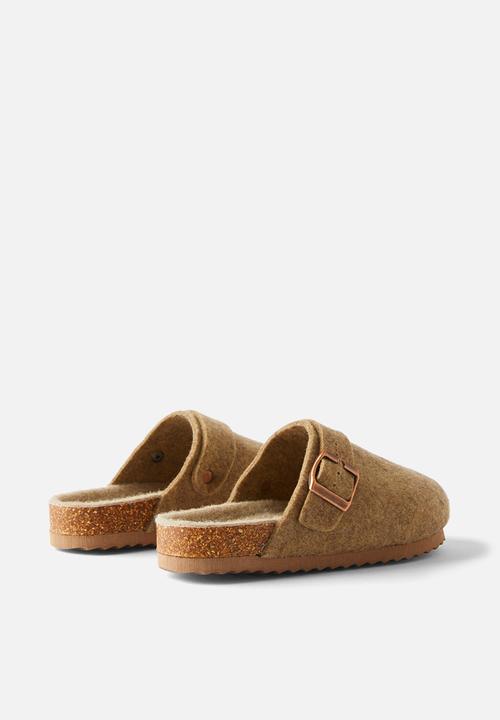 Cotton On - Tommy buckle slide - beige felt