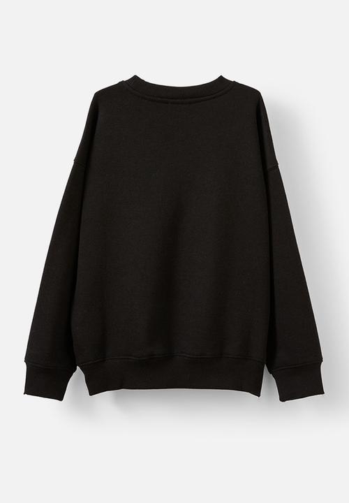 Cotton On - Sammy oversize crew - black