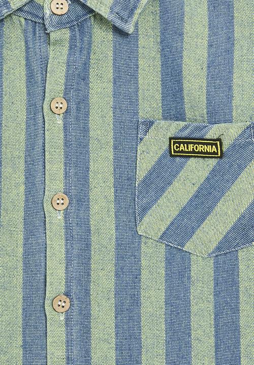Pop Candy - Striped shirt - green & blue