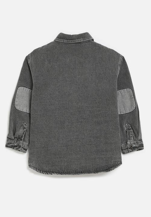 Pop Candy - Denim shirt - charcoal black