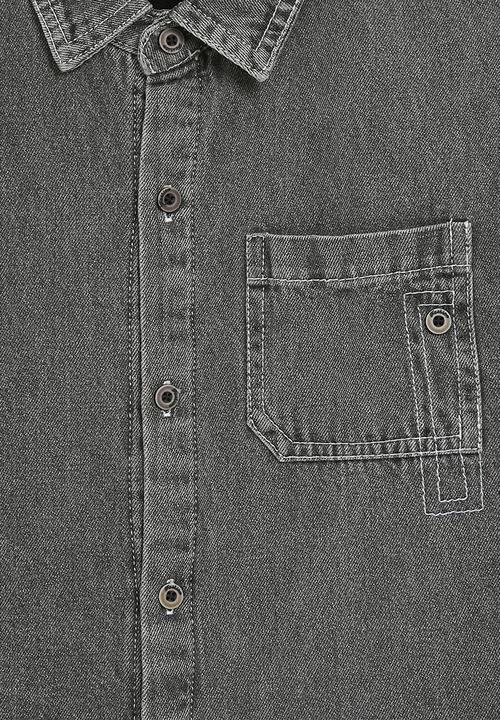 Pop Candy - Denim shirt - charcoal black