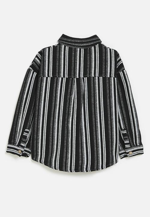 Pop Candy - Striped shirt - black & white