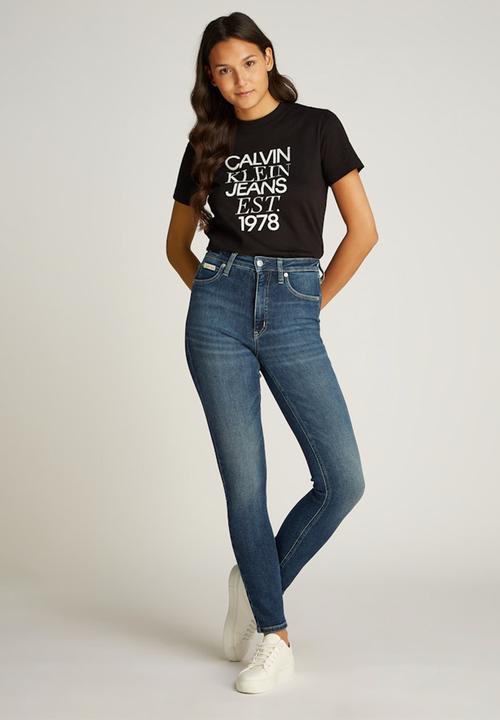 Calvin Klein - Mixed logo regular tee - ck black