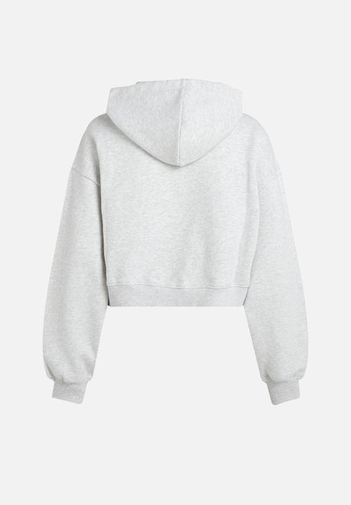 Calvin Klein - Plus chenille monologo hoodie - ivory grey heather