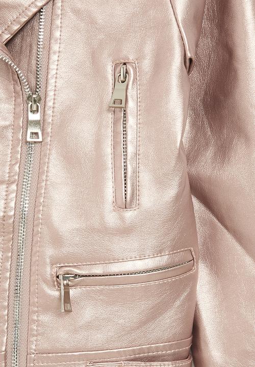 Pop Candy - Faux leather jacket-pink