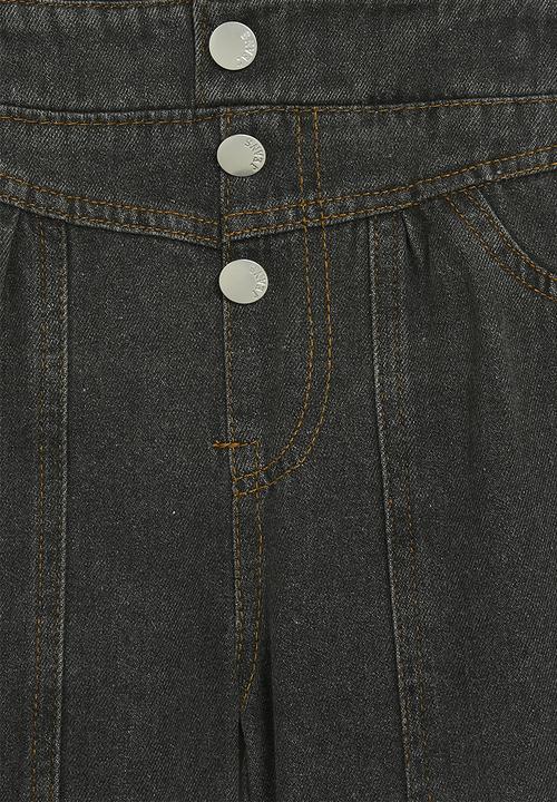 Pop Candy - High waisted jeans-black