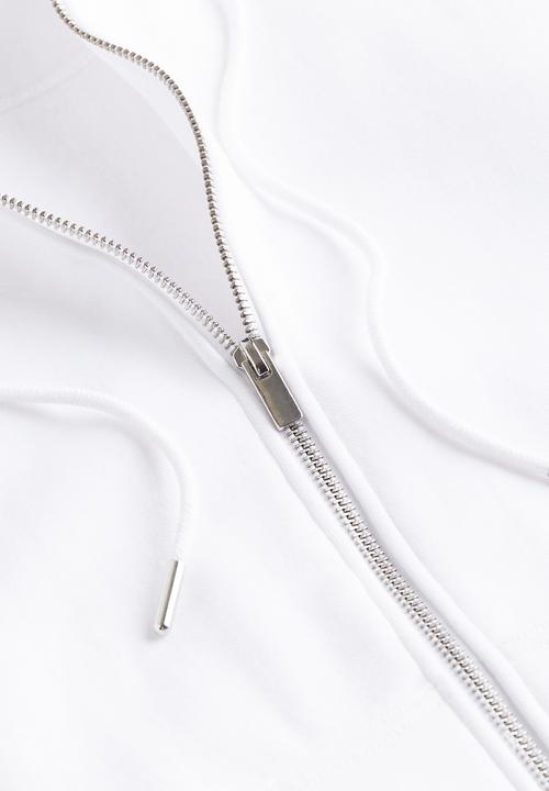 H&M - Zip-through hoodie - white