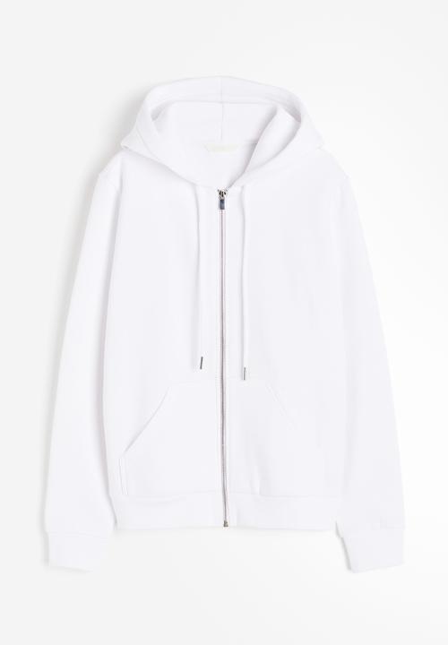 H&M - Zip-through hoodie - white