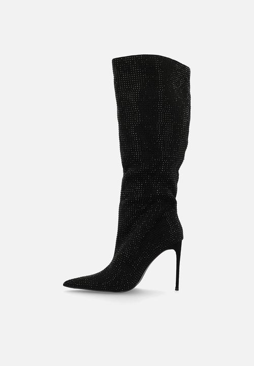 Public Desire - Lothario  boot - black diamante