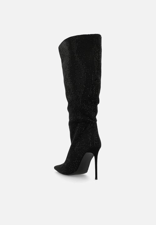 Public Desire - Lothario  boot - black diamante