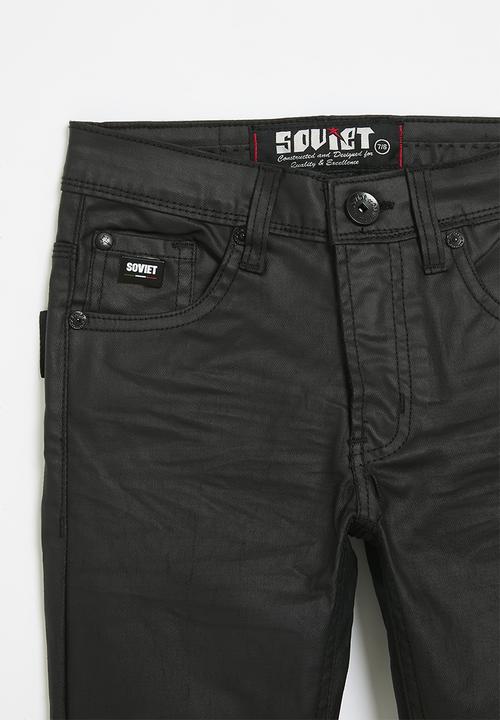 SOVIET - Boys fashion skinny denim - black