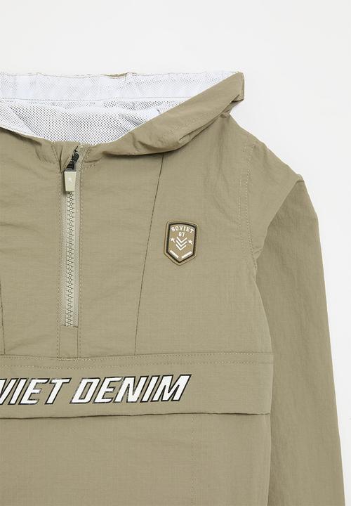 SOVIET - Boys fashion track jacket - taupe