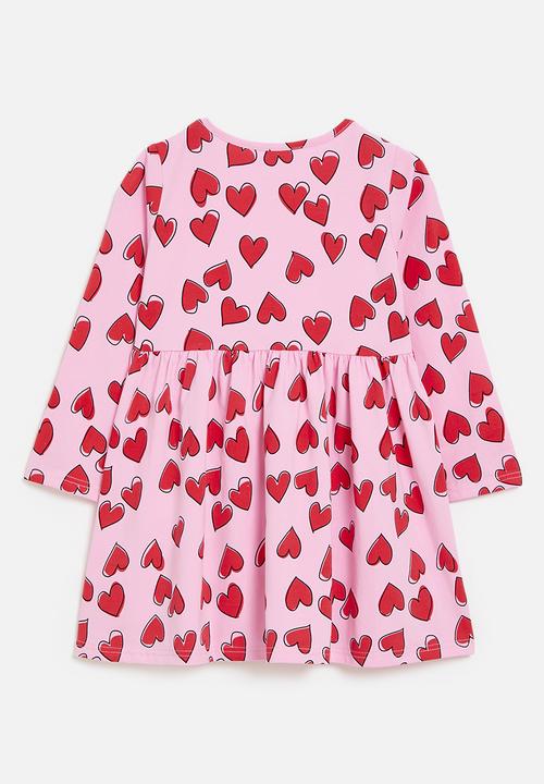 Pop Candy - Heart print dress-pink