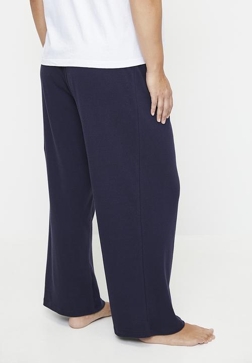 Cotton On - Plus Pointelle Rib Pants - Navy Vision