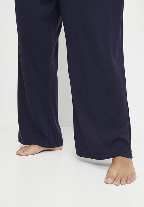 Cotton On - Plus Pointelle Rib Pants - Navy Vision
