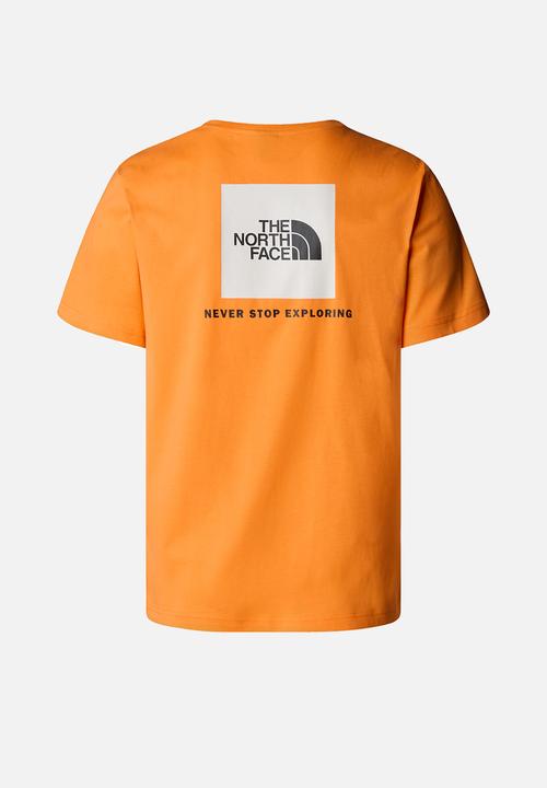 The North Face - S/s box nse tee - digital orange/white dune