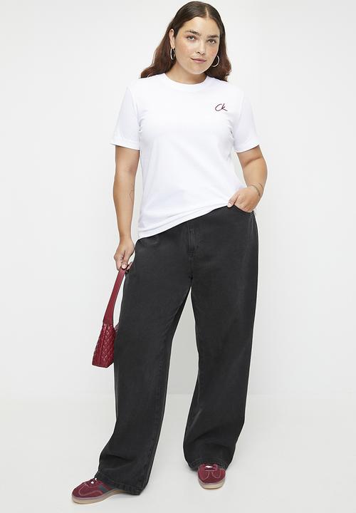 Calvin Klein - Plus Embroidered Ck Regular Tee - Bright White