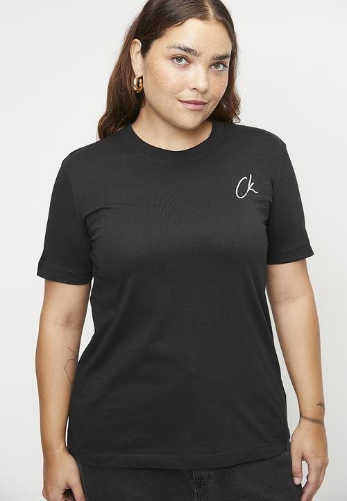 Calvin Klein - Plus Embroidered Ck Regular Tee - Ck Black