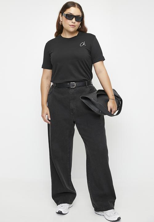 Calvin Klein - Plus Embroidered Ck Regular Tee - Ck Black