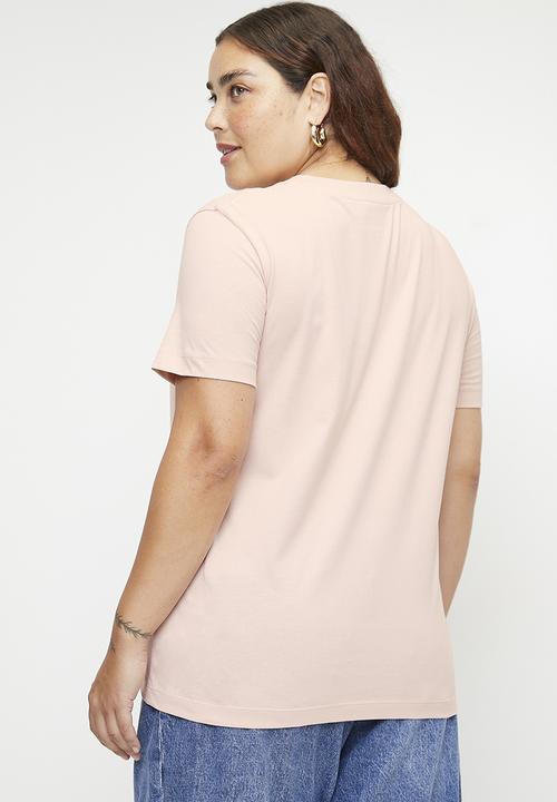 Calvin Klein - Plus Embroidered Ck Regular Tee - Peach Whip