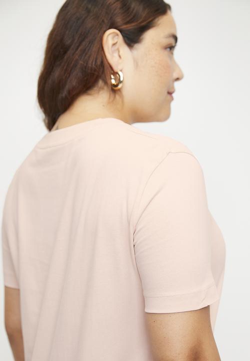 Calvin Klein - Plus Embroidered Ck Regular Tee - Peach Whip