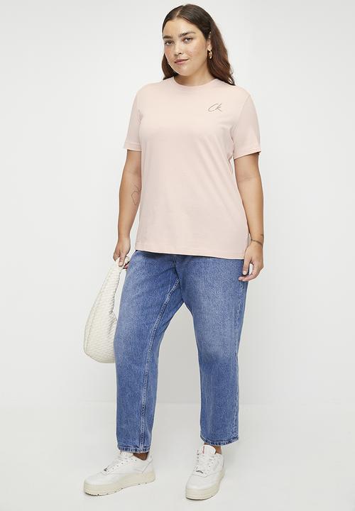 Calvin Klein - Plus Embroidered Ck Regular Tee - Peach Whip