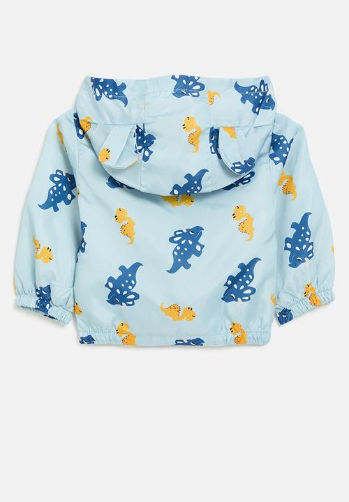 Pop Candy - Dino printed hooded jacket-blue