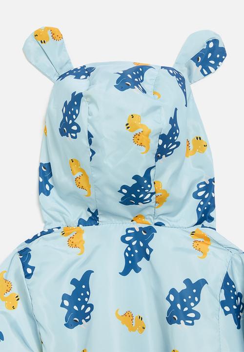 Pop Candy - Dino printed hooded jacket-blue