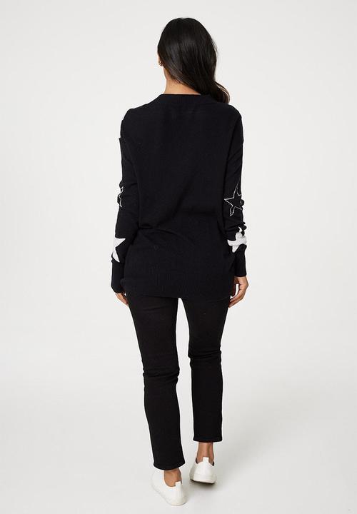Stella Morgan - Stars Jumper Sweater - Black