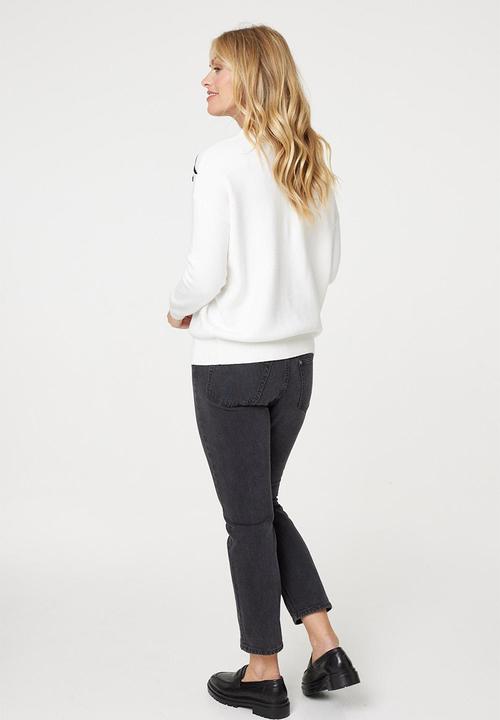 Stella Morgan - Squiggle Trimmed Jersey - White