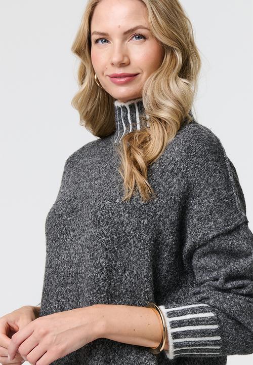 Stella Morgan - Melange Knit Jersey - Grey