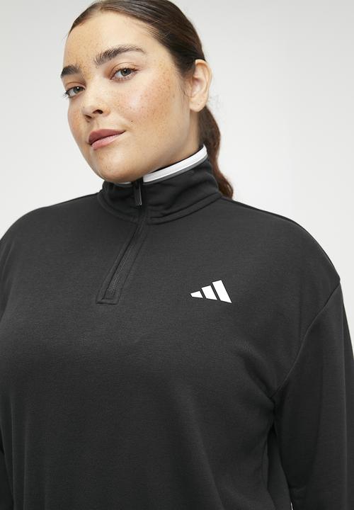 adidas Performance - Plus W Cb 1/4 Zip Top - Black