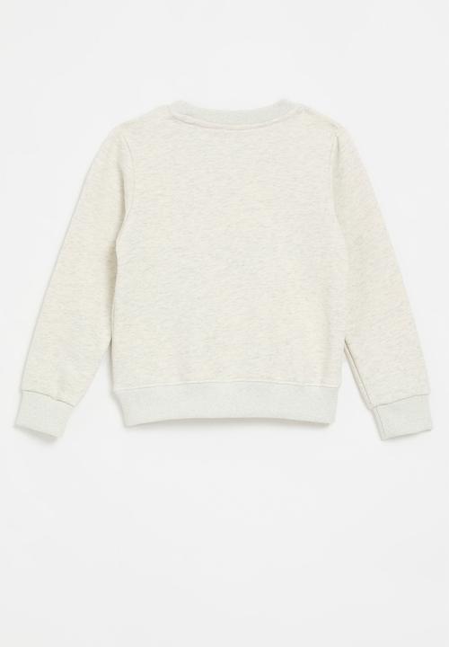 Pop Candy - Dino applique sweat top - ecru